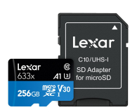 LEXAR microSDXC 256GB 633x 100/45MB/s CL10 adapter - 603806 - zdjęcie 1
